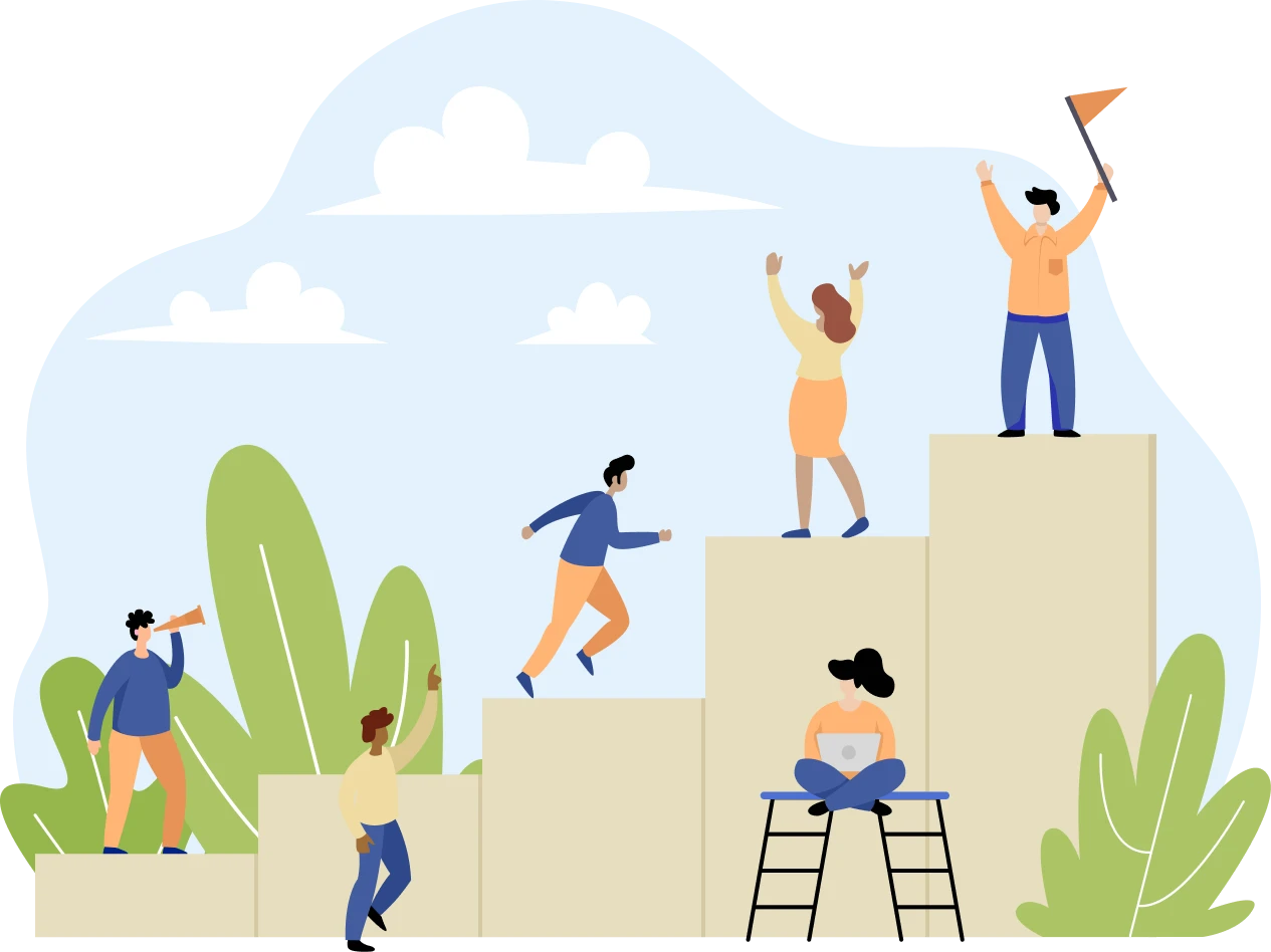 Illustration of people volunteering